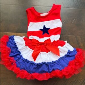 Popatu Red White & Blue Star Tutu Dress
